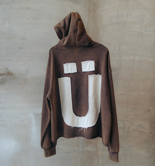 Ü Shadow Print Hoodie – Mocha