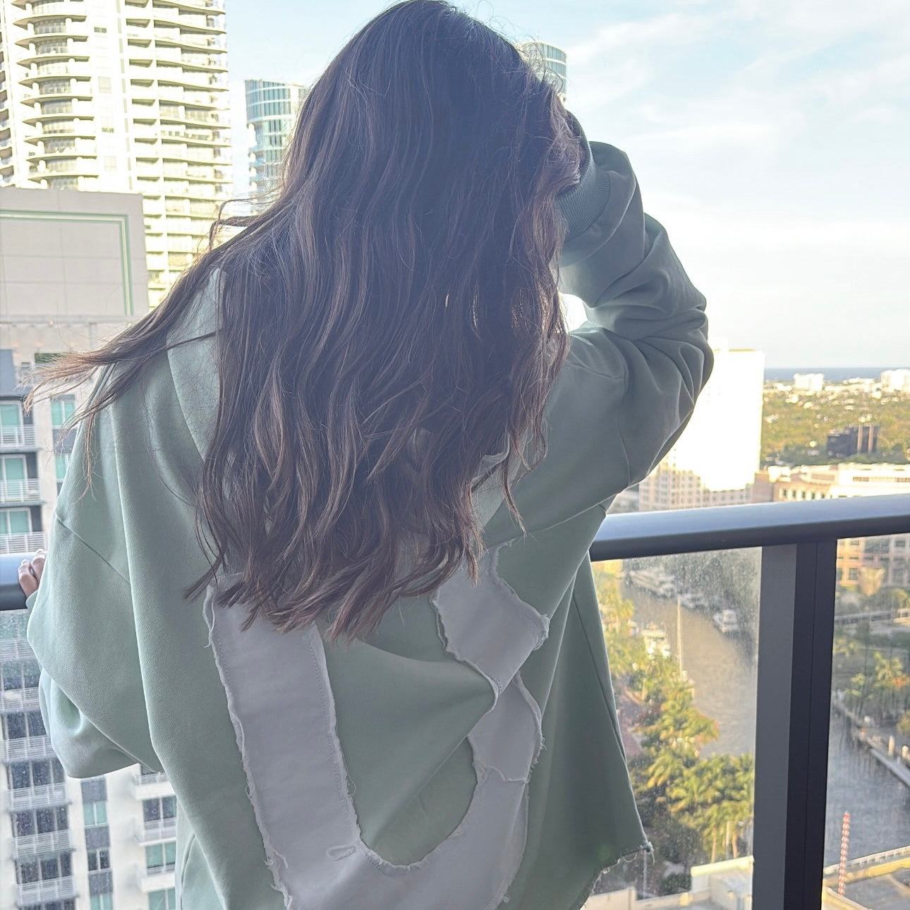 Ü Shadow Print Hoodie – Melon